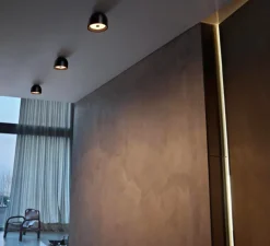 Plafonnier, orientable, semi-encastré, Wan, noir, 68°, Ø11,5cm, H8,9cm - Flos