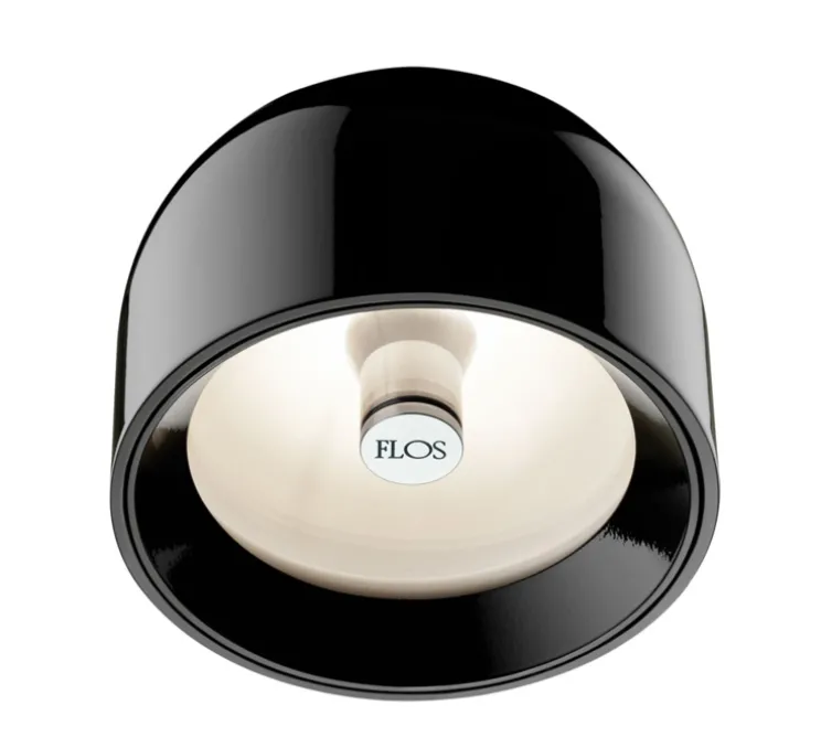 Plafonnier, orientable, semi-encastré, Wan, noir, 68°, Ø11,5cm, H8,9cm - Flos