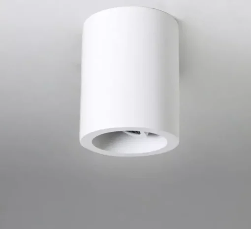 Plafonnier, Osca round 140 adjust, blanc, prêt à peindre, Ø11cm, H14cm - Astro