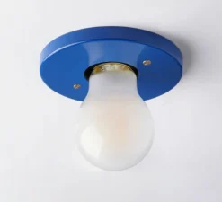 Plafonnier ou spot E27, adele, bleu, L10cm, H10cm - Zangra