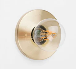 Plafonnier ou spot E27, adele, laiton, L10cm, H10cm - Zangra