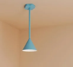 Plafonnier, Outlines, bleu, L20cm, H58,8cm - Atelier Areti