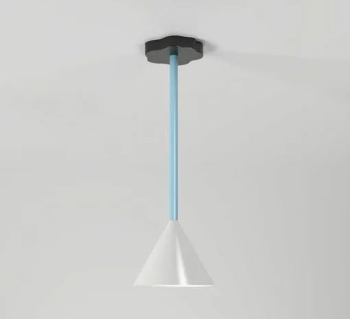 Plafonnier, Outlines, noir, bleu, blanc, L20cm, H58,8cm - Atelier Areti