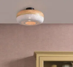 Plafonnier, Palawan S, blanc, Ø40cm, H17cm - Good & Mojo