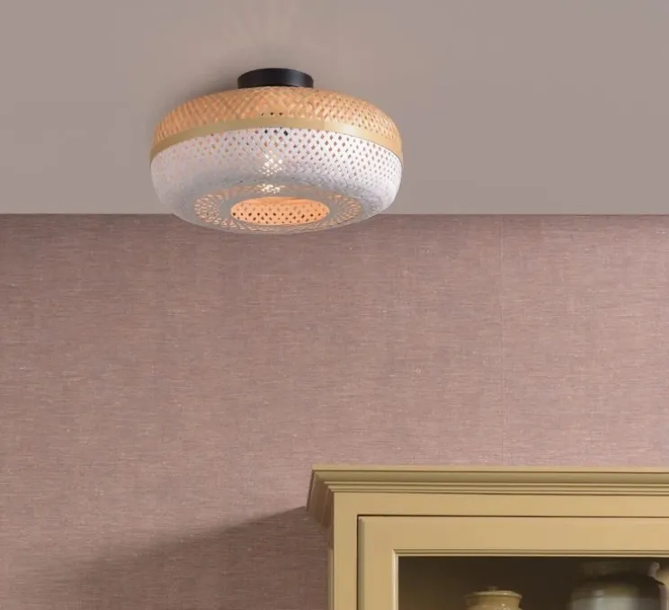 Plafonnier, Palawan S, blanc, Ø40cm, H17cm - Good & Mojo