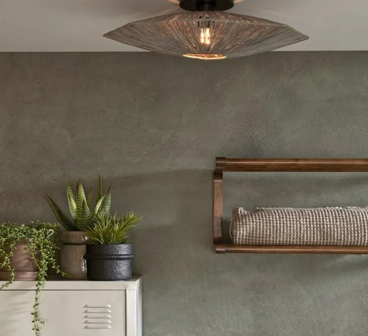 Plafonnier, Panama S, gris, Ø45cm, H5cm - Good&Mojo