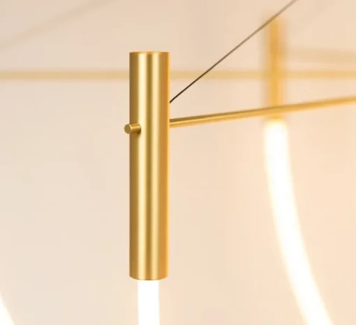Plafonnier, Paradoxe 6L, laiton satiné, LED, dim, 2700K, 4800 lm, Ø115cm, H68cm - CVL