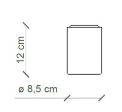 Plafonnier, Pi, orange pêche, Ø8,5cm, H12cm - Ferroluce