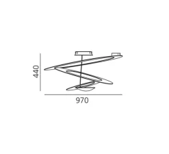 Plafonnier, Pirce, blanc, H44cm, L97cm, LED, dimmable - Artemide