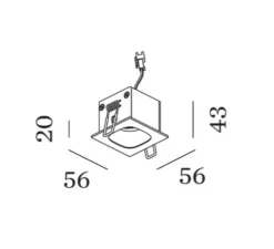 Plafonnier, Pirro 1.0, blanc & noir, LED, 3000K, 410lm, Ø5,6cm, H4,3cm - Wever & Ducré