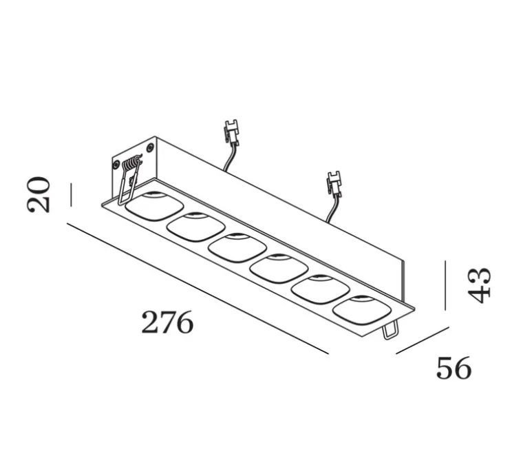 Plafonnier, Pirro 6.0, blanc, or, LED, 2700K, 6x380lm, L27,6cm, H4,3cm - Wever & Ducré