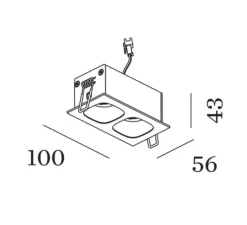 Plafonnier, Pirro 2.0, noir, LED, 3000K, 795lm, L10cm, H4,3cm - Wever & Ducré