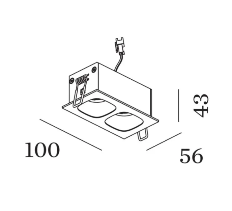 Plafonnier, Pirro 2.0, noir et or, LED, 3000K, 820lm, L10cm, H4,3cm - Wever & Ducré
