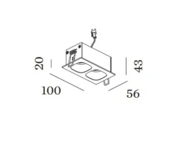 Plafonnier, Pirro 2.0, noir et or, LED, 2700K, 800lm, L10cm, H4,3cm - Wever & Ducré