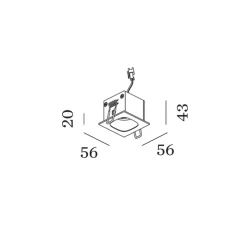 Plafonnier, Pirro 1.0, noir et or, LED, 2700K, 380lm, Ø5,6cm, H4,3cm - Wever & Ducré