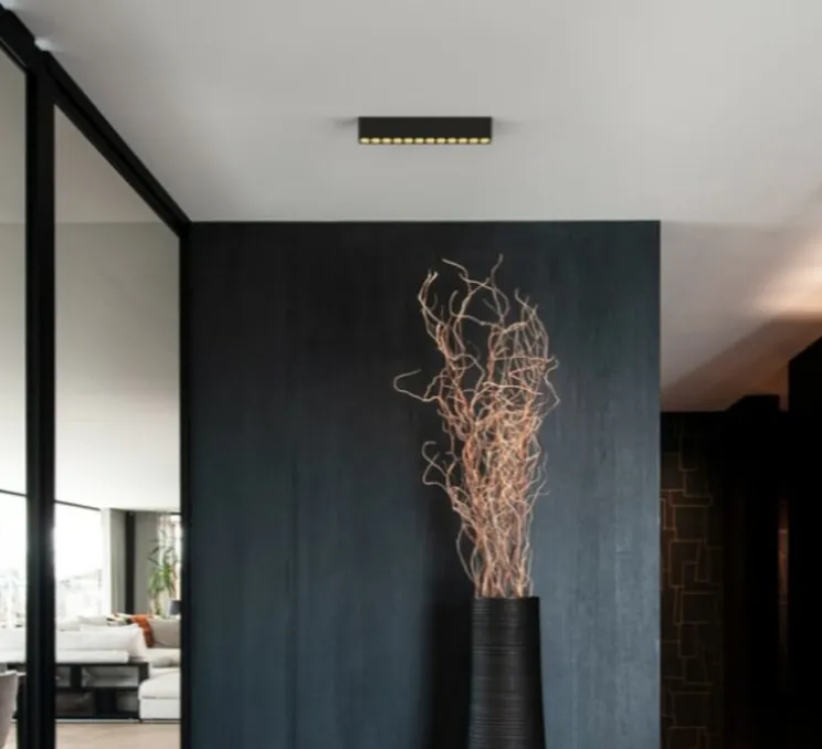 Plafonnier, Pirro petit surface 6.0, noir, LED, dim, 2700K, 1020 lm, L16,2cm, H5cm - Wever&Ducré