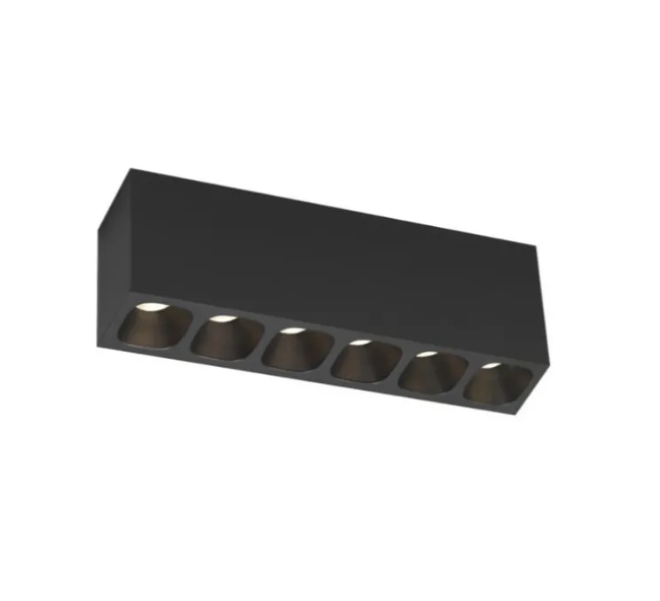 Plafonnier, Pirro petit surface 6.0, noir, LED, dim, 2700K, 1020 lm, L16,2cm, H5cm - Wever&Ducré