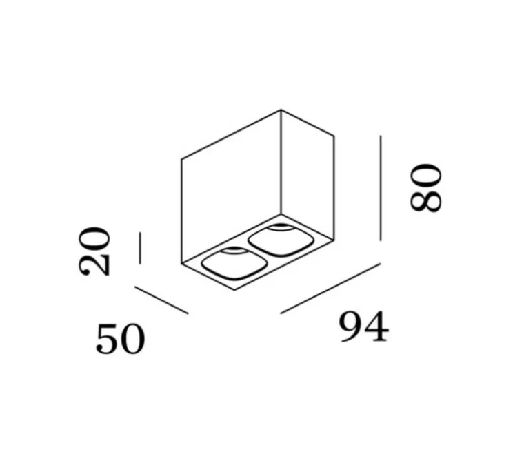 Plafonnier, Pirro Spot Surface 2.0, blanc, or, LED, dim, 2700K, 730 lm, L9,4cm, H8cm - Wever&Ducré