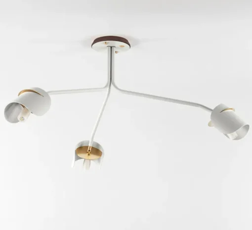 Plafonnier, PISTIL, Blanc albatre, Øcm, H42cm - JURIE & JARRE