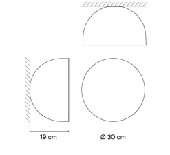 Plafonnier, Plusminus solo 6340, beige, LED, dim, 3000K, 1492 lm, Ø30cm, H19cm - Vibia