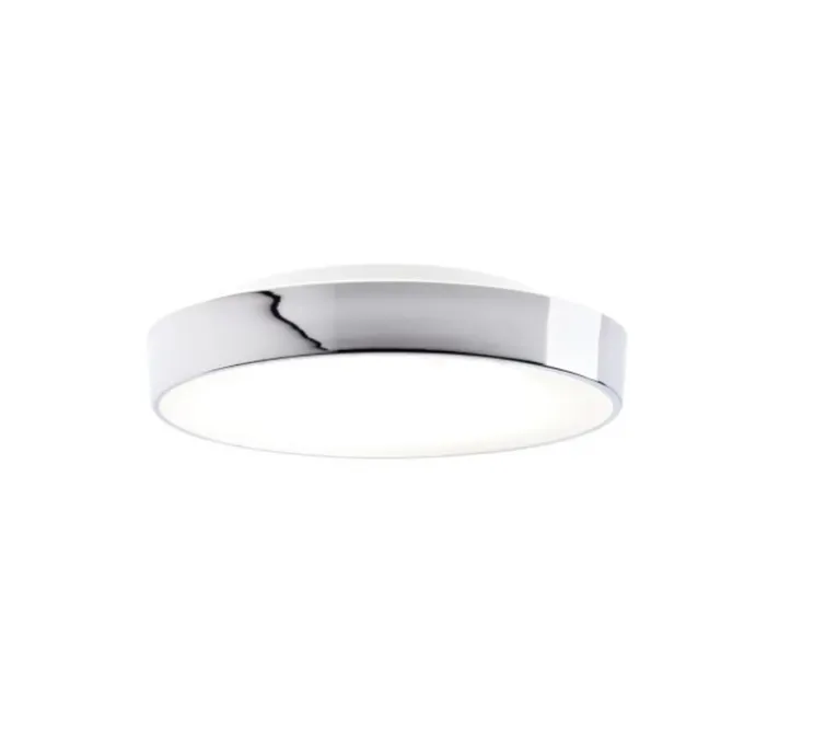 Plafonnier pour salle de bain, Conect 26 N, chrome, LED, Ø26cm, H8,5cm, IP44 - Decor Walther