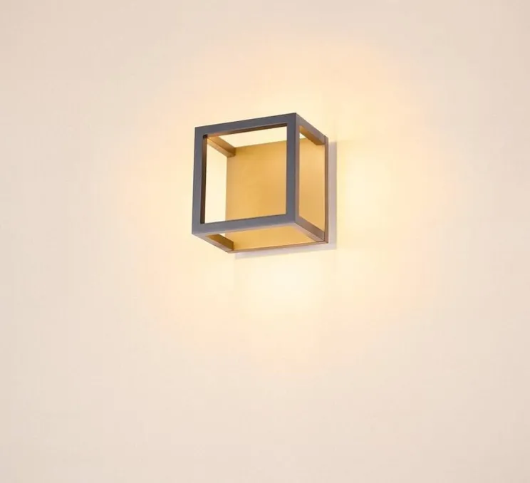 Plafonnier, Quadrulo, anthracite, IP55, LED, 3000K, 230 lm, L14cm, H13cm - SLV