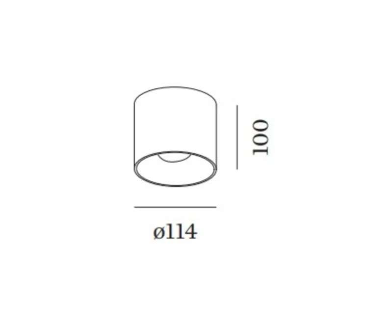 Plafonnier, Ray 1.0, blanc, LED, 2700K, 675lm, IP65, Ø11,4cm, H10cm - Wever&Ducré