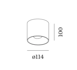 Plafonnier, Ray 1.0 LED, variable par coupure de phase, or, LED, dim, 2700K, 670lm, Ø11,4cm, H10cm - Wever&Ducré