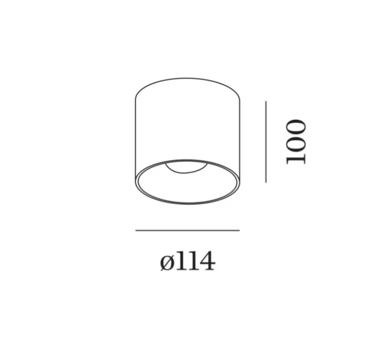 Plafonnier, Ray 1.0 LED, variable par coupure de phase, blanc, LED, 3000K, 700lm, Ø11,4cm, H10cm - Wever&Ducré