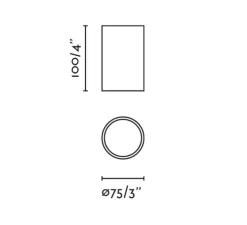 Plafonnier, Rol, blanc mat, LED, 2700K, 537 lm, Ø7,5cm, H10cm - Faro