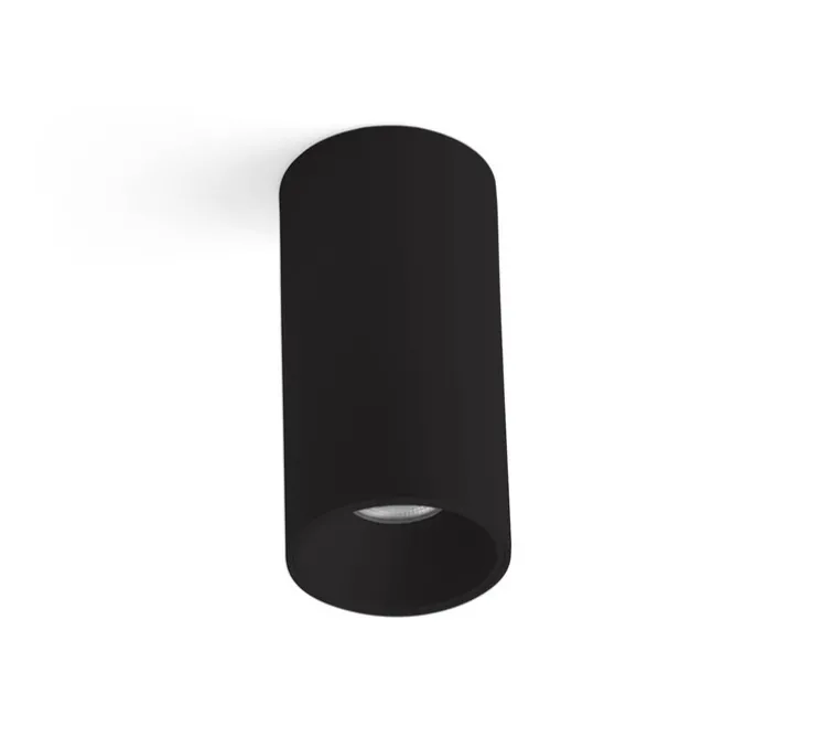 Plafonnier, Rol, noir, LED, 2700K, 968 lm, Ø7,5cm, H15,2cm-Faro