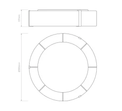 Plafonnier, Salina 550, blanc, Ø55cm, H13,7cm - Astro
