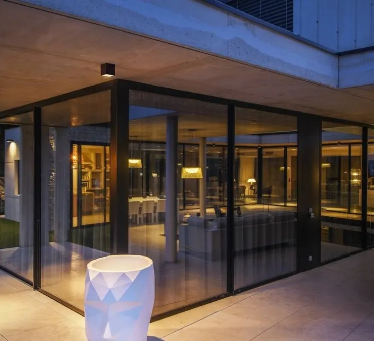 Plafonnier, S-cube, anthracite, IP65, LED, dim, 2700-3000K, 1200 lm, Ø9,5cm, H10,6cm - SLV