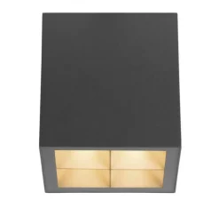 Plafonnier, S-cube, anthracite, IP65, LED, dim, 2700-3000K, 1200 lm, Ø9,5cm, H10,6cm - SLV