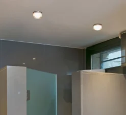 Plafonnier semi-encastré, Ebba, blanc, LED, 3000K, 458lm, Ø7cm, H6,5cm - FARO