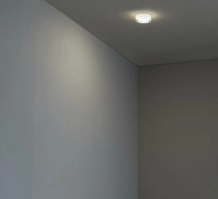 Plafonnier semi-encastré, Ebba, blanc, LED, 3000K, 458lm, Ø7cm, H6,5cm - FARO