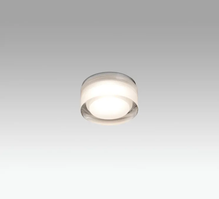 Plafonnier semi-encastré, Ebba, blanc, LED, 3000K, 458lm, Ø7cm, H6,5cm - FARO