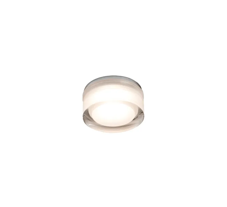 Plafonnier semi-encastré, Ebba, blanc, LED, 3000K, 458lm, Ø7cm, H6,5cm - FARO