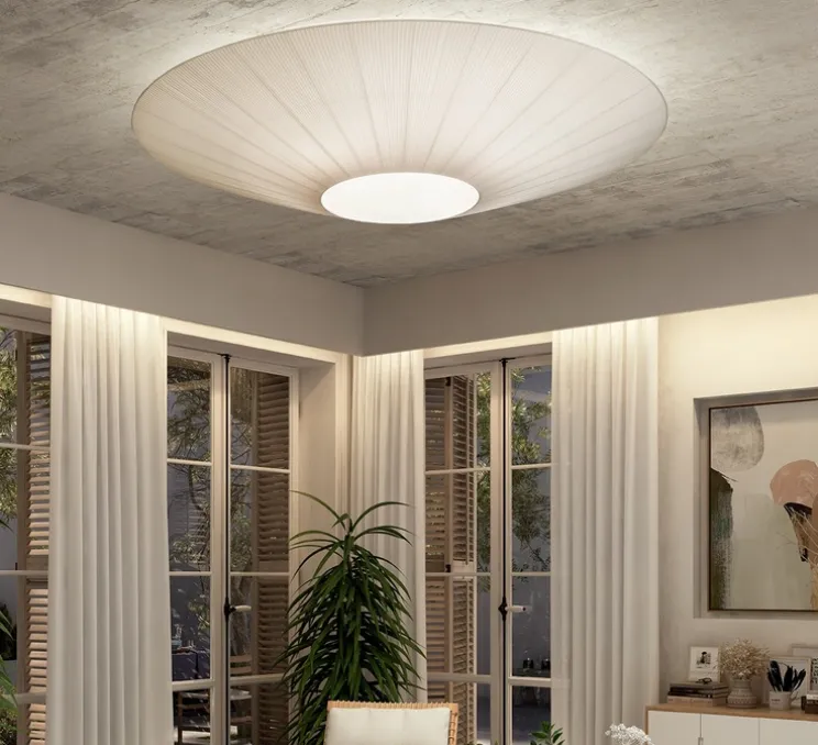 Plafonnier, Siam 150, blanc, Ø150cm, H40,5cm - Bover