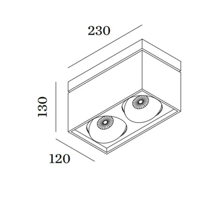 Plafonnier, Sirro 2.0 LED, noir, LED, dim, 3000K, 1550 lm, L23cm, H13cm - Wever&Ducré