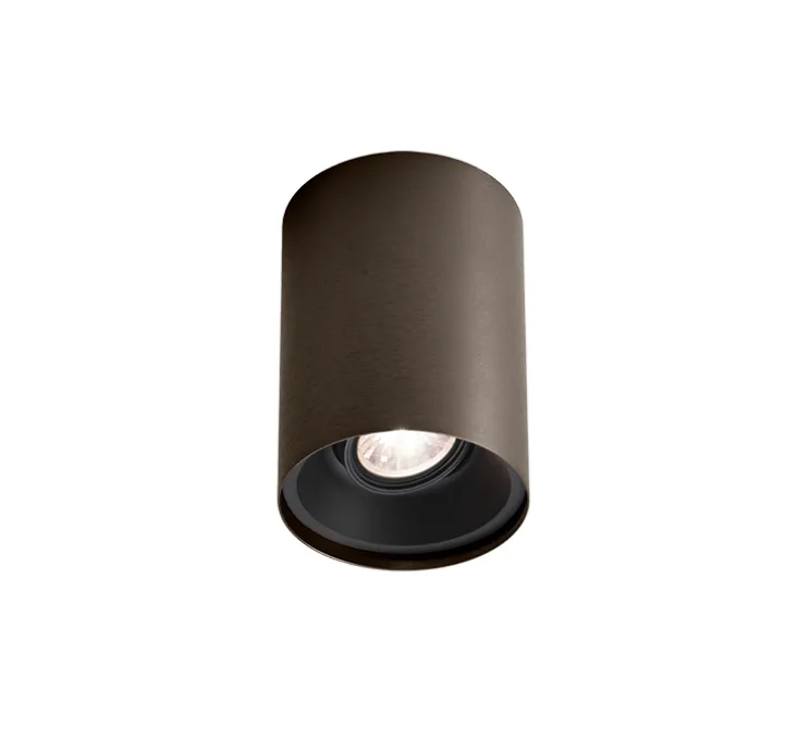 Plafonnier, Solid 1.0, bronze et noir, variable coupure de phase, LED, 3000K, 770lm, Ø10cm, H13cm - Wever&Ducré