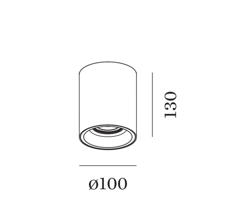 Plafonnier, Solid 1.0, bronze et noir, variable coupure de phase, LED, 3000K, 770lm, Ø10cm, H13cm - Wever&Ducré
