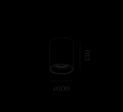 Plafonnier, Solid 1.0, LED, blanc mat, dim, 3000K, 800lm, Ø10cm, H13cm - Wever&Ducré