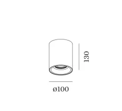 Plafonnier, Solid 1.0 LED, blanc, LED, dim TRIAC, 2700k, 770lm, Ø10cm, H13cm - Wever&Ducré