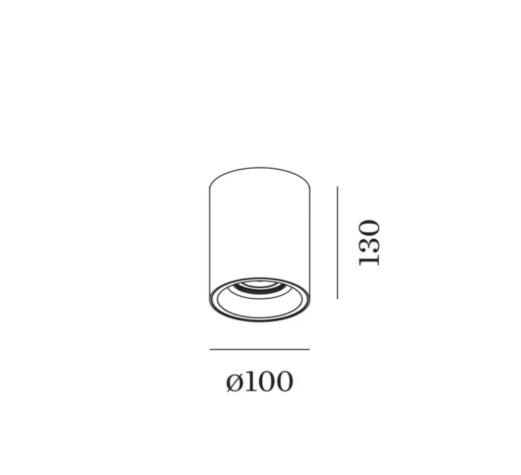 Plafonnier, Solid 1.0 LED, blanc, LED, dim TRIAC, 2700k, 770lm, Ø10cm, H13cm - Wever&Ducré