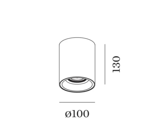 Plafonnier, Solid 1.0 LED, blanc et or, LED, 3000K, 750lm, Ø10cm, H13cm - Wever&Ducré