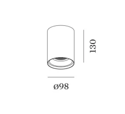 Plafonnier, Solid 1.0 Loxone, bronze, noir, LED, dim, 1800-3000K, 500 lm, Ø9,8cm, H13cm - Wever&Ducré