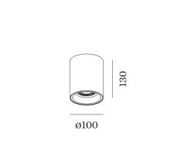 Plafonnier, Solid 1.0 PAR16, blanc, or, Ø10cm, H13cm - Wever&Ducré