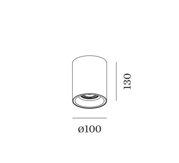 Plafonnier, Solid 1.0 PAR16, blanc, or, Ø10cm, H13cm - Wever&Ducré