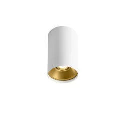 Plafonnier, Solid petit 2.0, blanc, or, LED, dim, 2700K, 520lm, Ø8,2cm, H13cm - Wever&Ducré